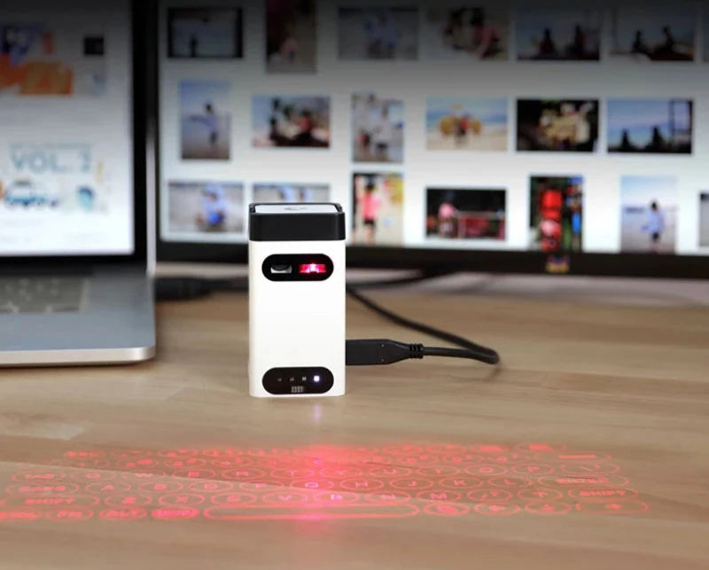 Laser Projection Bluetooth + USB Keyboard