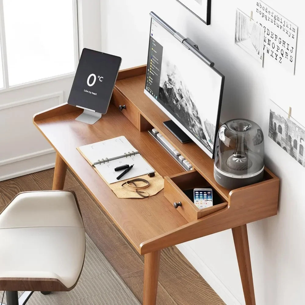 Mid-Century Writing Desk and Monitor Stand - 43"