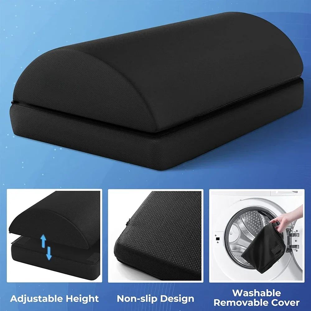 Comfy Footrest for Under Desk - Adjustable Height