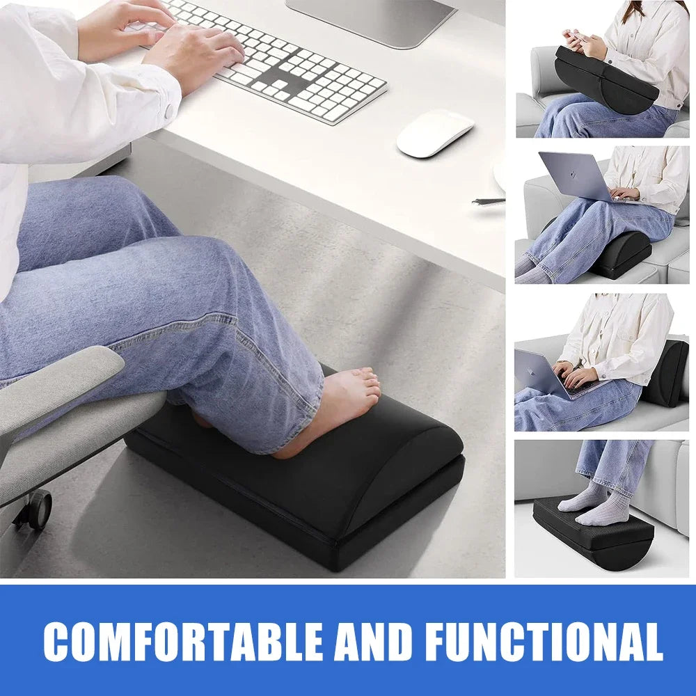 Comfy Footrest for Under Desk - Adjustable Height
