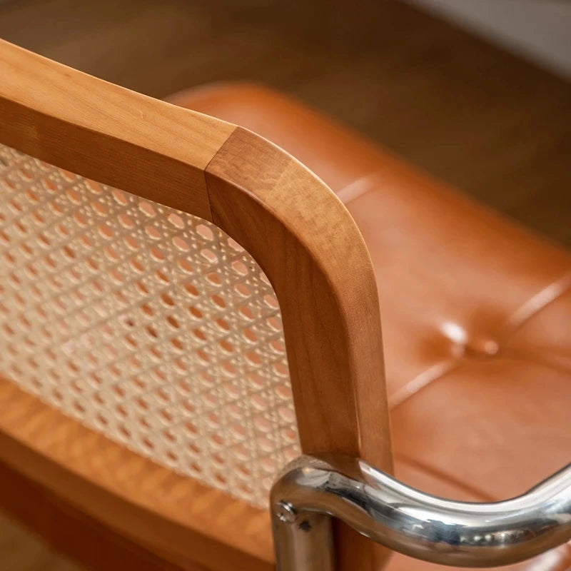 Retro Rattan Computer Chair