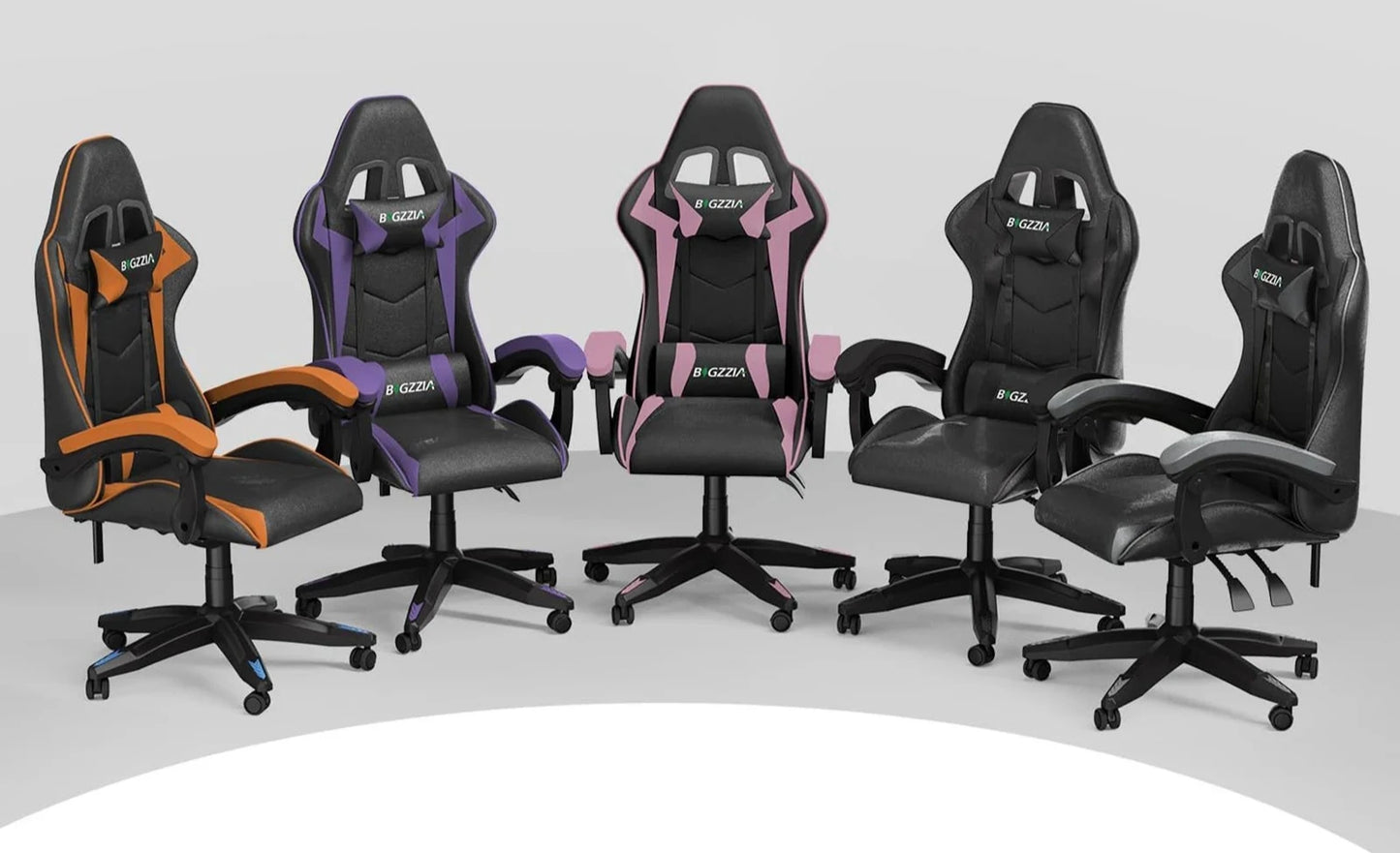 Gaming Chair with Headrest and Lumbar Support