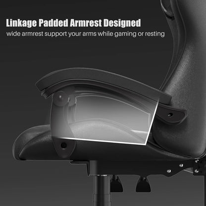 Gaming Chair with Headrest and Lumbar Support