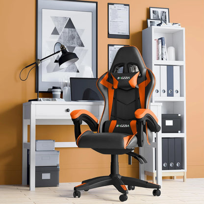 Gaming Chair with Headrest and Lumbar Support